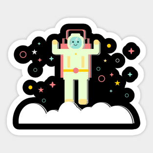 CUTE ASTRONAUT Sticker